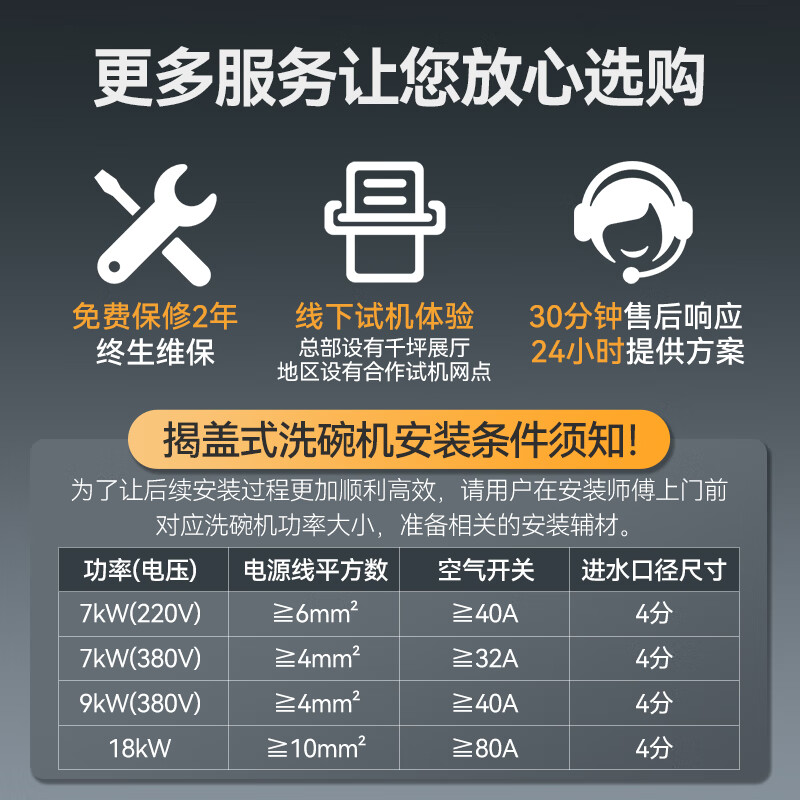 麥大廚PDX-1001JD加大容量款揭蓋式洗碗機(jī)商用12kw